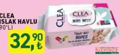 CLEA ISLAK HAVLU 90'LI fiyat ve kampanya bilgisi